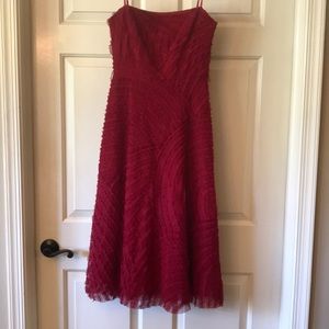 Strapless tea length dress